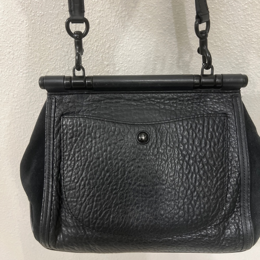 Coach Black Leather Satchel with Silver-Tone Hardware - Picture 8 of 14
